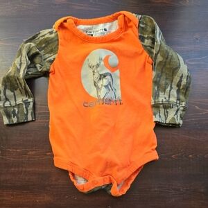 Carhartt Orange and Camouflage Kids One Piece